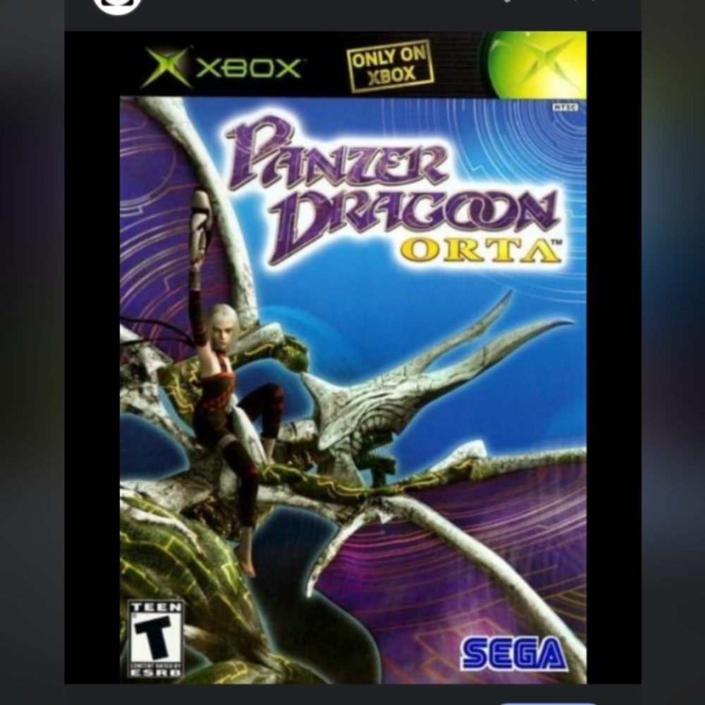 Xbox panzer Dragon video game vintage
